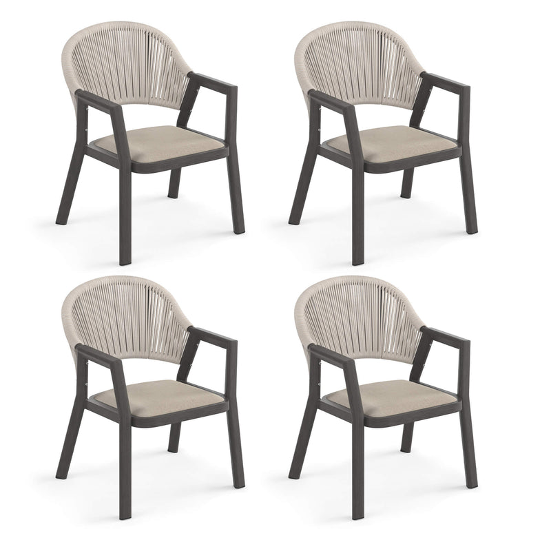 Villard 6/8‑Seat All‑Aluminum Frame Outdoor Dining Table & Chairs Set