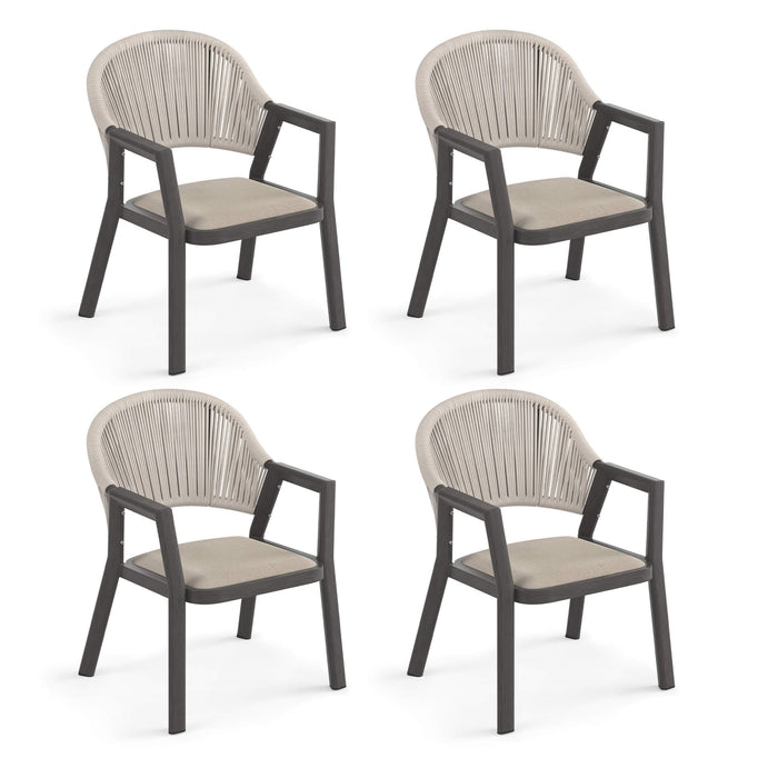 Villard 6/8‑Seat All‑Aluminum Frame Outdoor Dining Table & Chairs Set