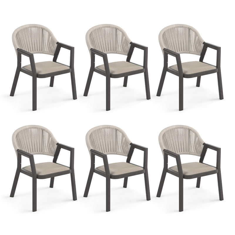 Villard 6/8‑Seat All‑Aluminum Frame Outdoor Dining Table & Chairs Set