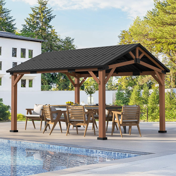 Hampton Hardtop Gazebo with Peaked Roof