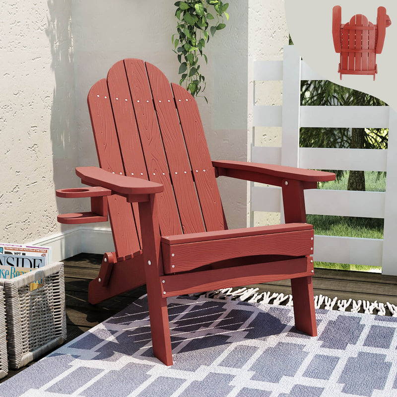 Miranda Foldable Adirondack Chairs with Cup Holders