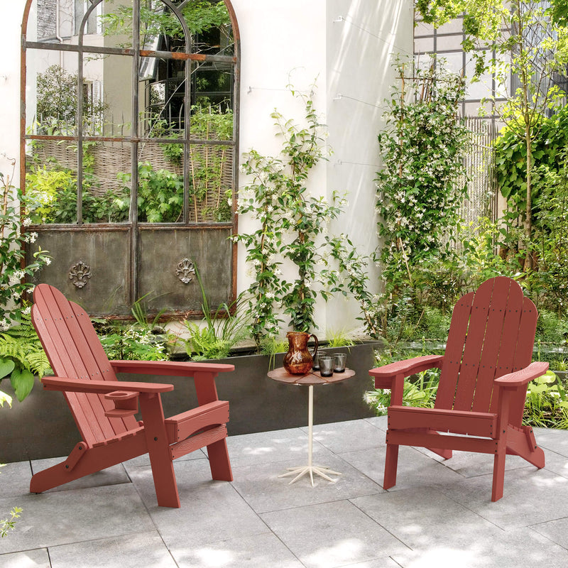 Miranda Foldable Adirondack Chairs with Cup Holders