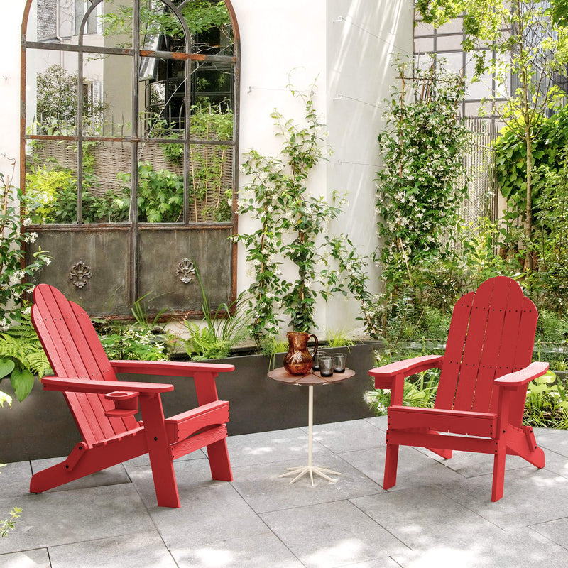 Miranda Foldable Adirondack Chairs with Cup Holders