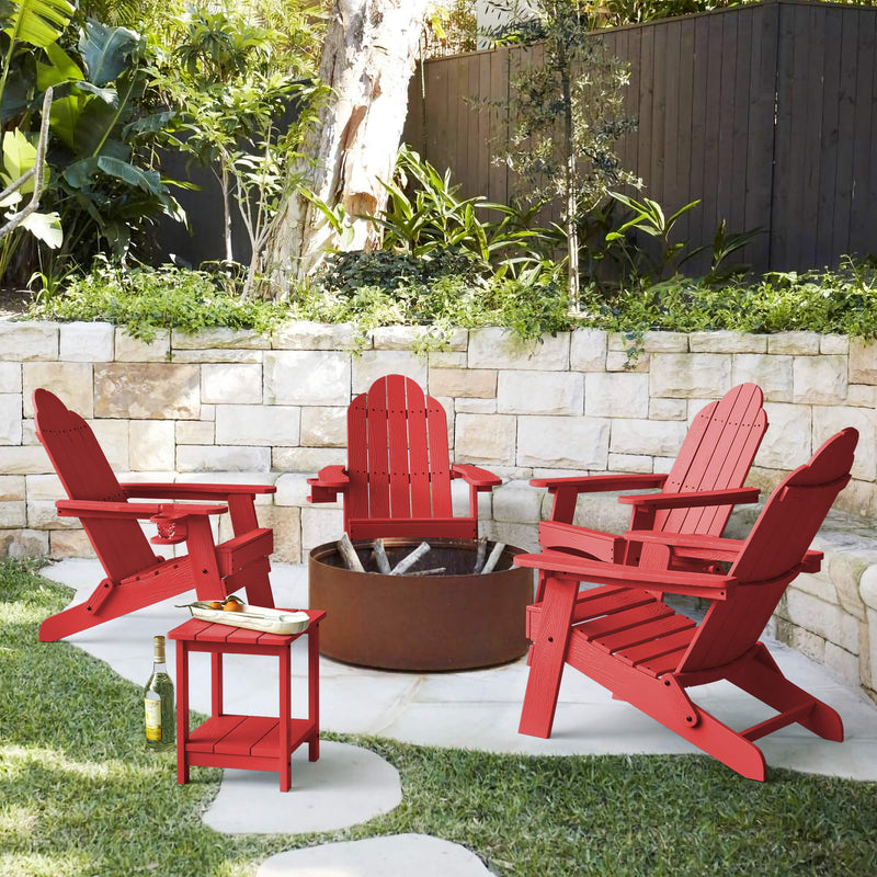 Miranda Foldable Adirondack Chairs with Cup Holders