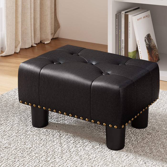 Luebbers Velvet Foot Stool