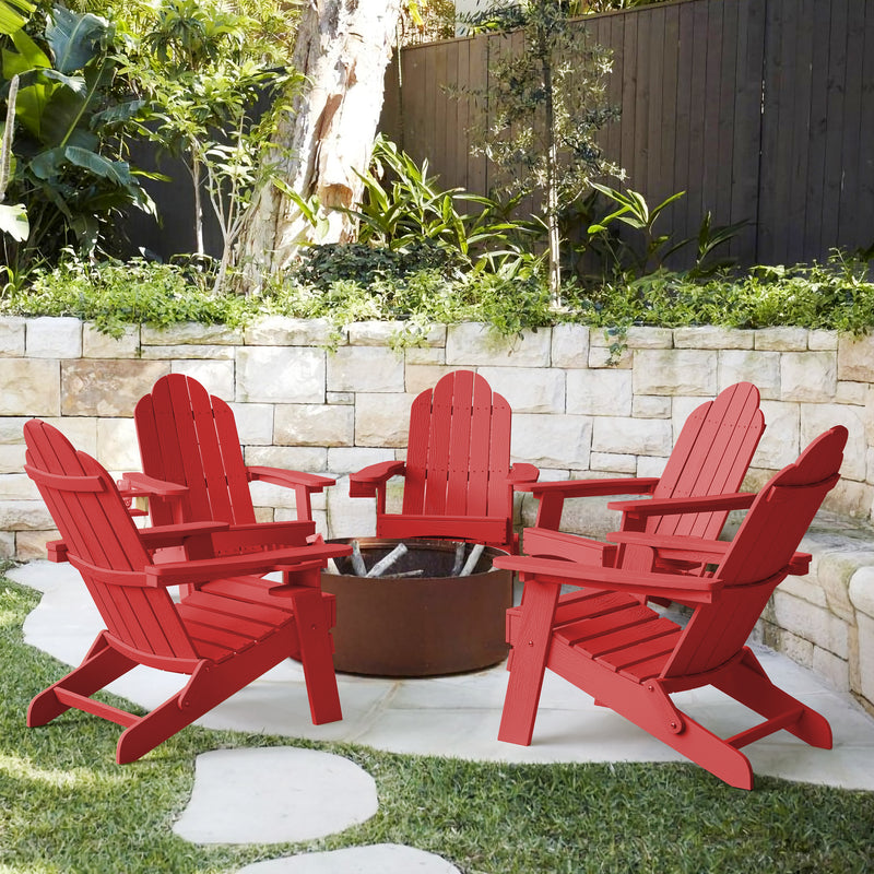 Miranda Foldable Adirondack Chairs with Cup Holders