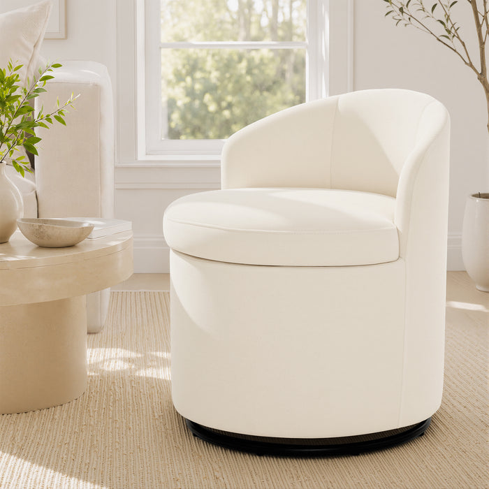 Dorothy Swivel Vanity Stool with Storage