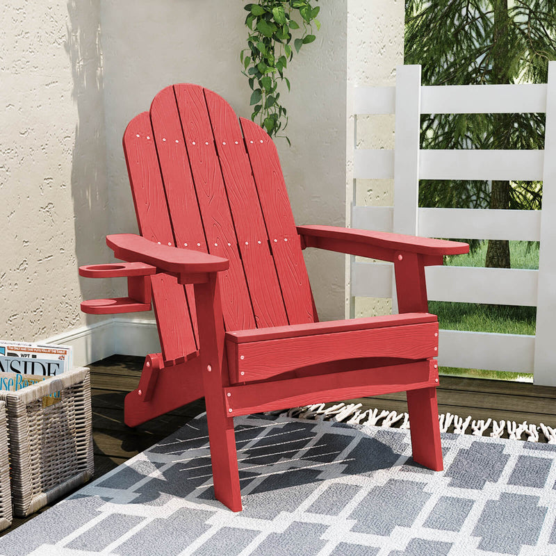 Miranda Foldable Adirondack Chairs with Cup Holders