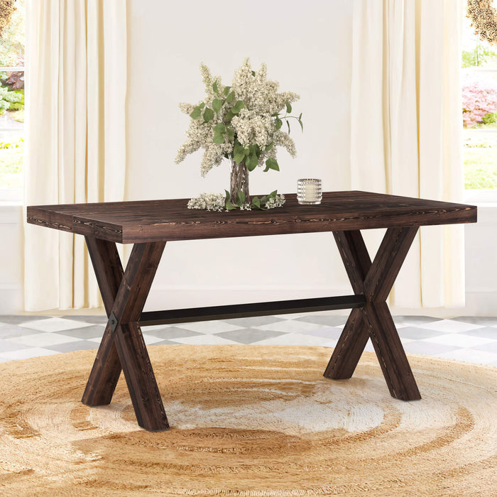 Carlton Wood Dining Table and Bench Set