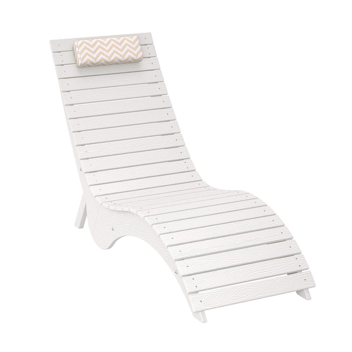 Sirena Patio Lounge Chair, Ergonomic S‑Curve, Weatherproof — HDPS Composite | LUE BONA