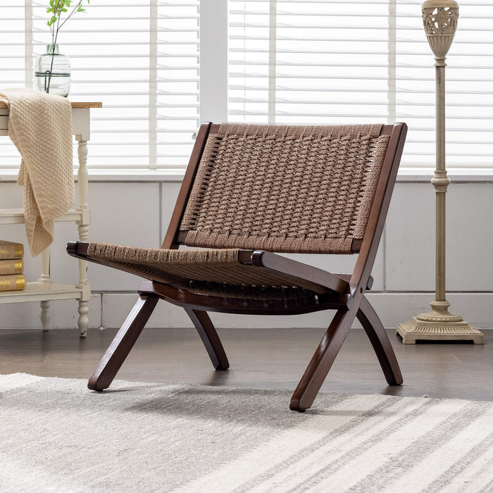 Grasse Folding Rope Woven Accent Chair