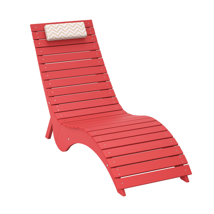 Sirena Patio Lounge Chair, Ergonomic S‑Curve, Weatherproof — HDPS Composite | LUE BONA