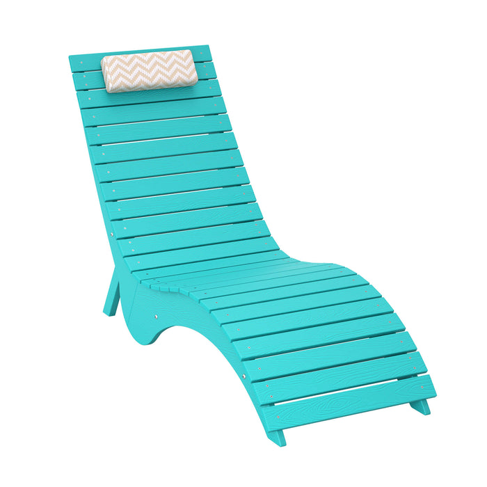 Sirena Patio Lounge Chair, Ergonomic S‑Curve, Weatherproof — HDPS Composite | LUE BONA