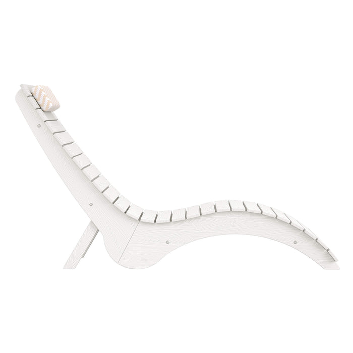 Sirena Patio Lounge Chair, Ergonomic S‑Curve, Weatherproof — HDPS Composite | LUE BONA