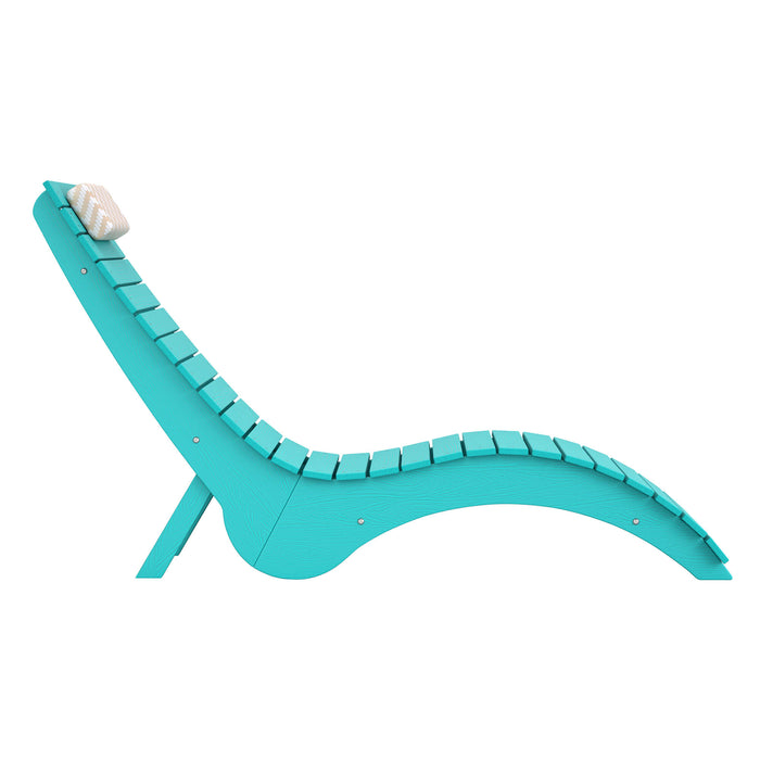 Sirena Patio Lounge Chair, Ergonomic S‑Curve, Weatherproof — HDPS Composite | LUE BONA