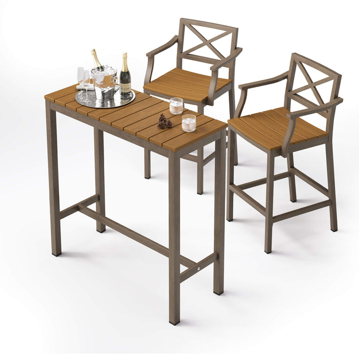 Fry Outdoor Bar Height Table and Chairs Set