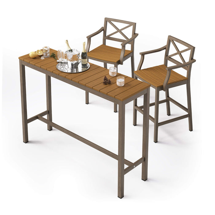 Fry Outdoor Bar Height Table and Chairs Set