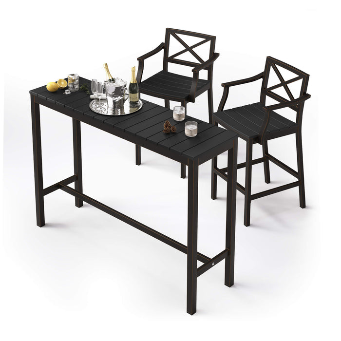 Fry Outdoor Bar Height Table and Chairs Set