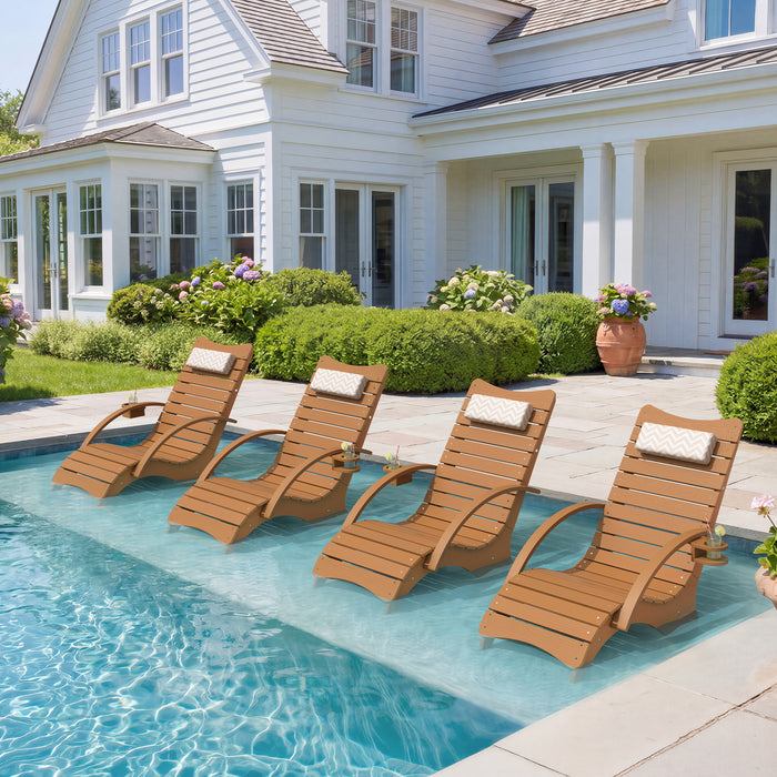 Michelle Ergonomic Patio Lounge Chair Set