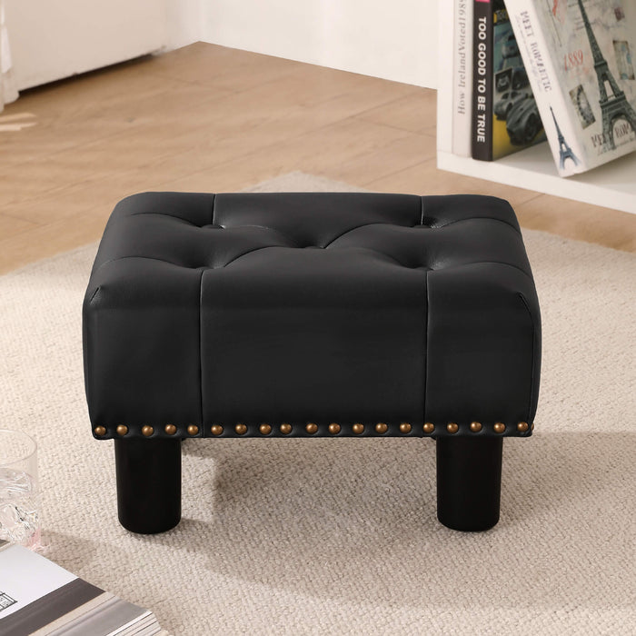 Luebbers Velvet Foot Stool