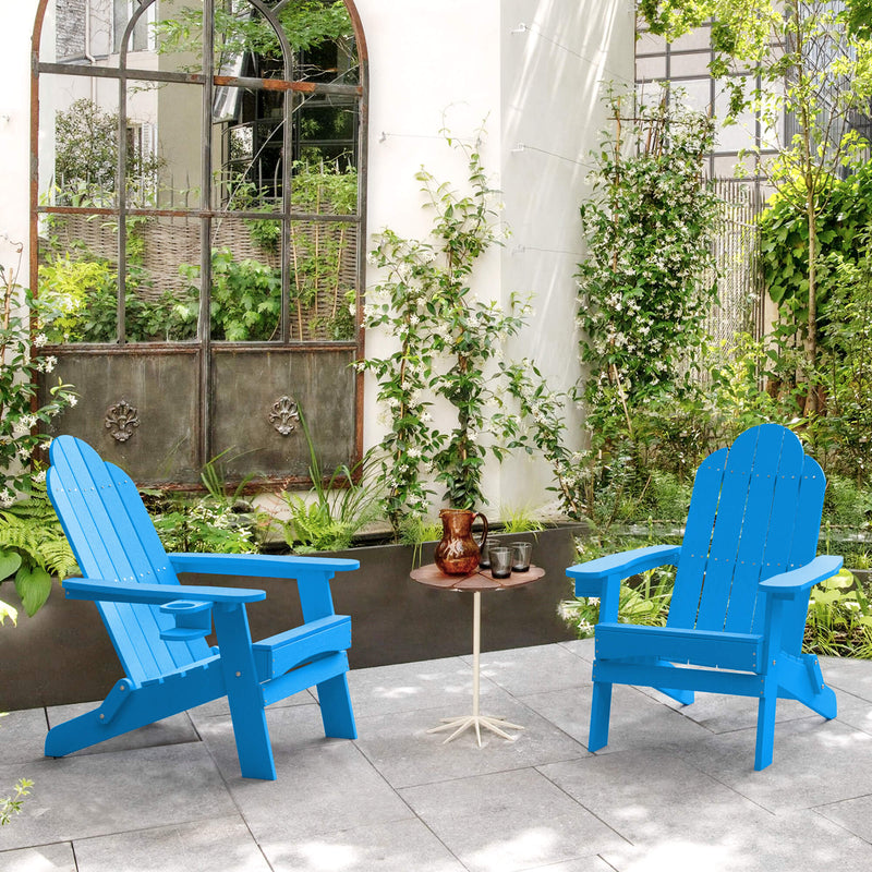 Miranda Foldable Adirondack Chairs with Cup Holders