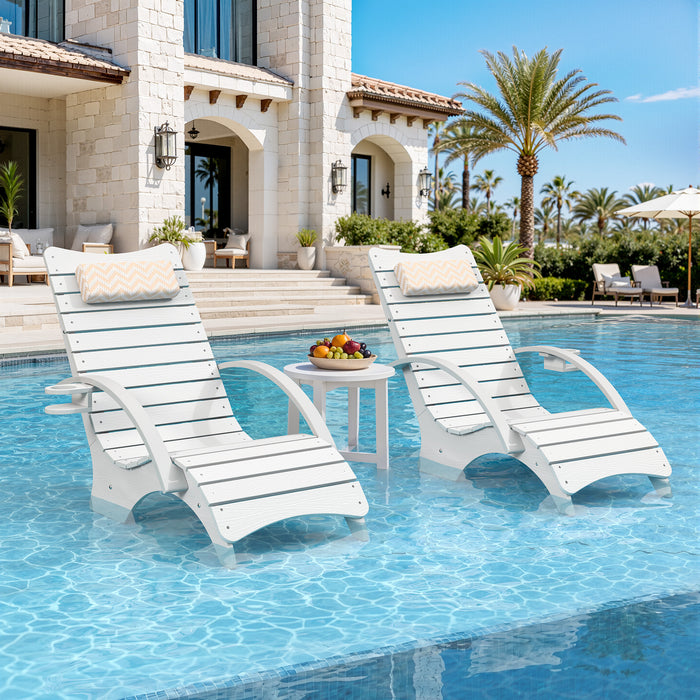 Michelle Ergonomic Patio Lounge Chair Set