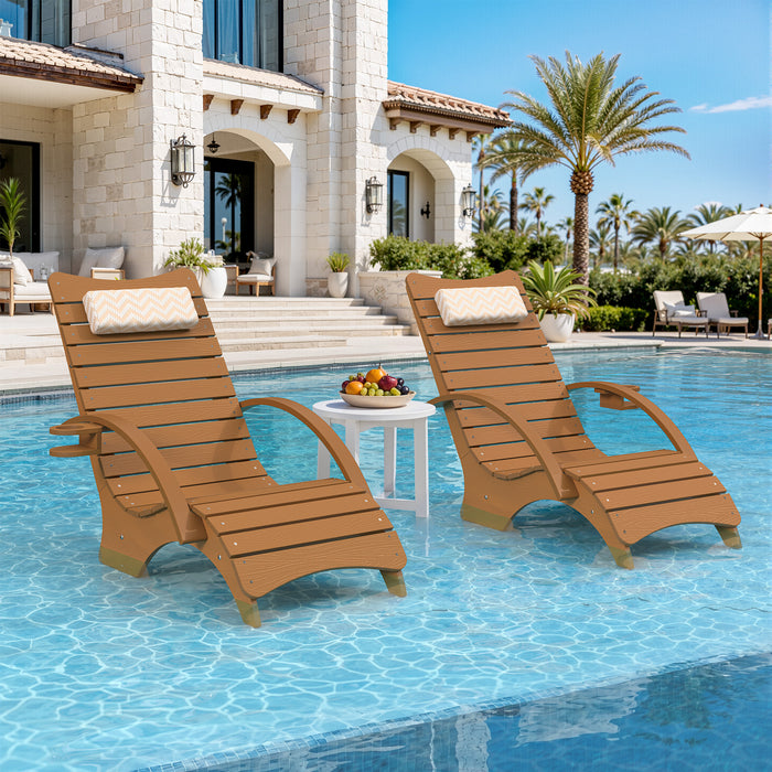 Michelle Ergonomic Patio Lounge Chair Set