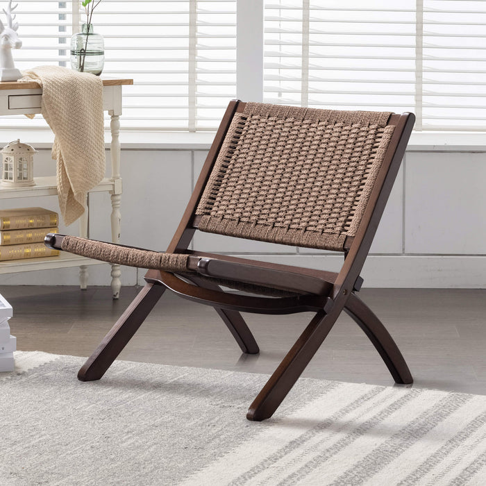Folding Lounge Chair Woven Rope Chair Accent Chair — LUE BONA®