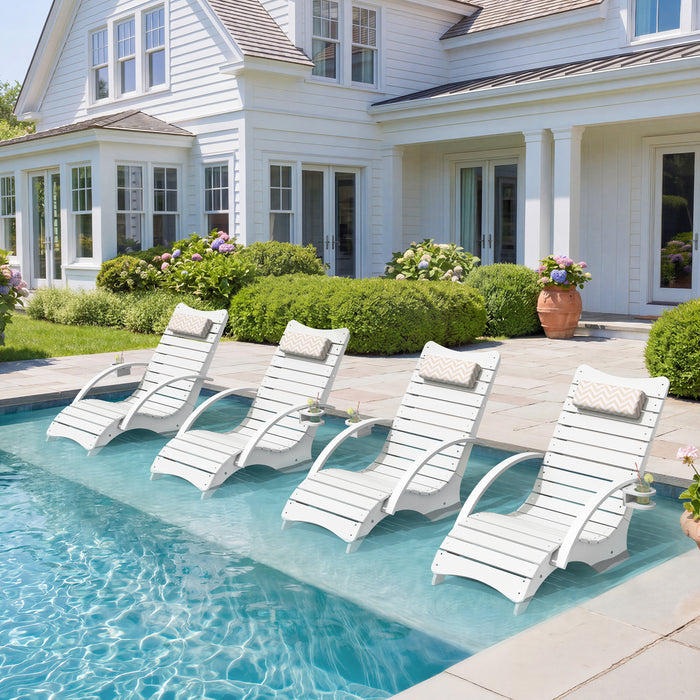 Michelle Ergonomic Patio Lounge Chair Set