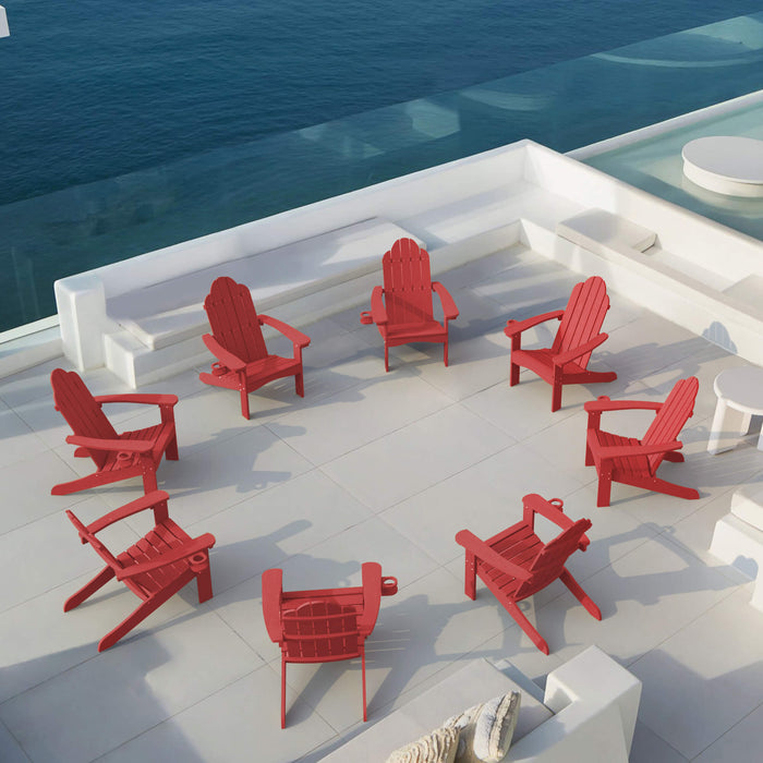 Red deck 2025 chairs