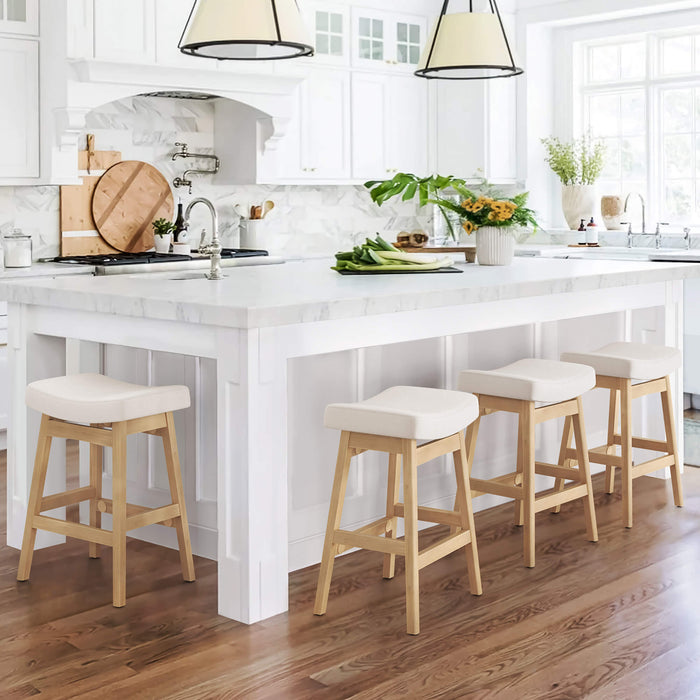 Mercedes Saddle Barstools Set