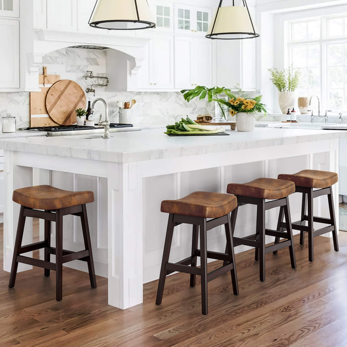 Mercedes Saddle Barstools Set