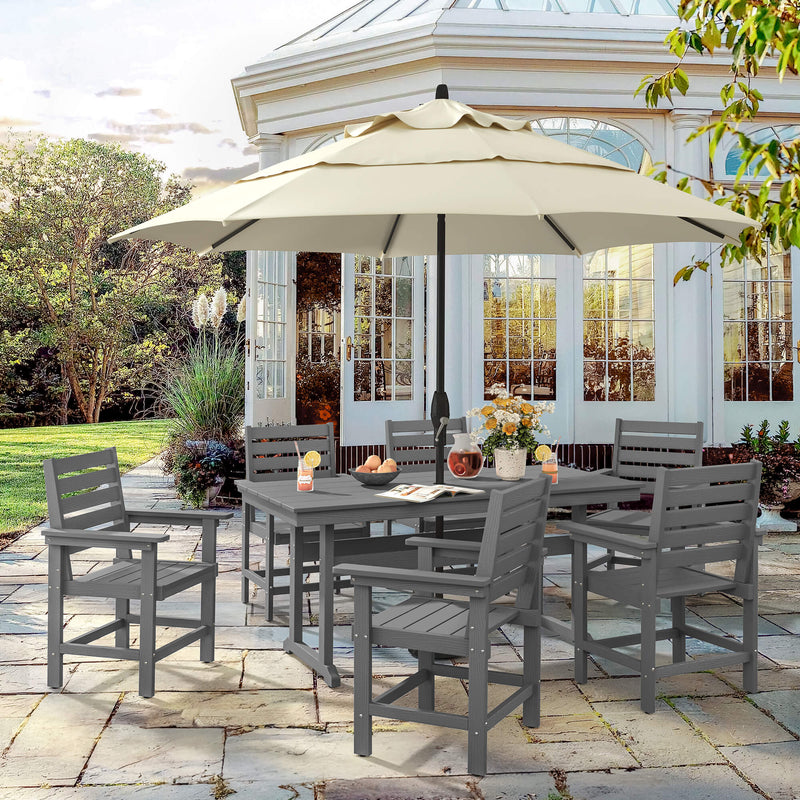 Coachella HDPS 4/6 Seats Outdoor Dining Table And Chairs Set
