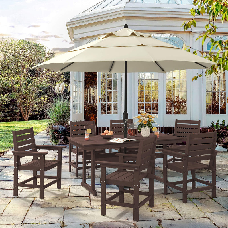 Coachella HDPS 4/6 Seats Outdoor Dining Table And Chairs Set