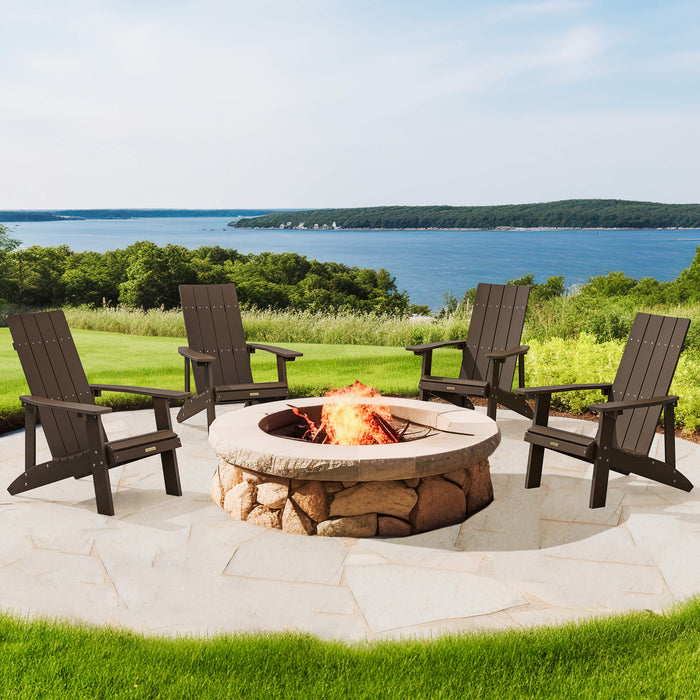 Rocking chairs around online fire pit