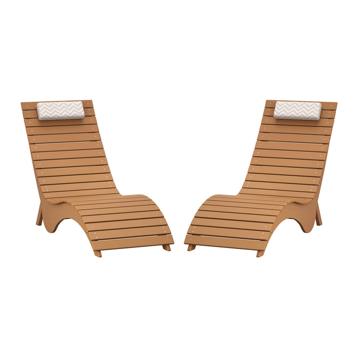 Sirena Patio Lounge Chair, Ergonomic S‑Curve, Weatherproof — HDPS Composite | LUE BONA