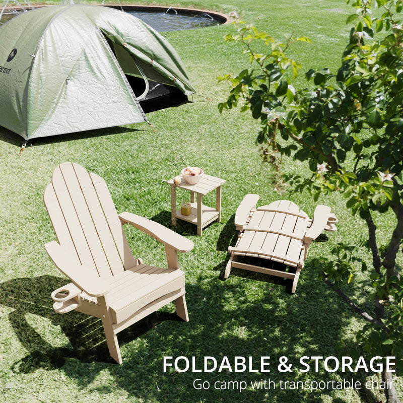 Miranda Foldable Adirondack Chairs with Cup Holders