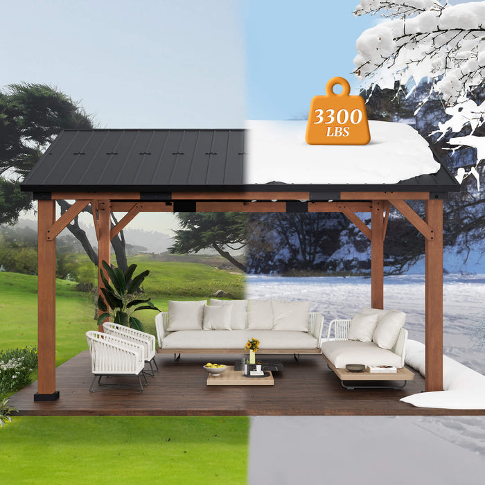 Hampton Hardtop Gazebo with Peaked Roof