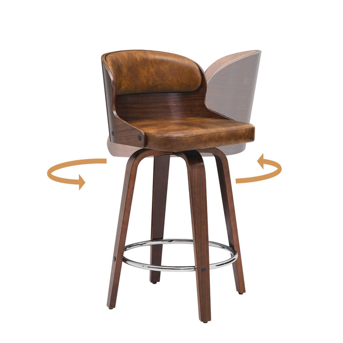 Swivel Mid Century Modern Counter Height Stool, Rotating Bar Stool