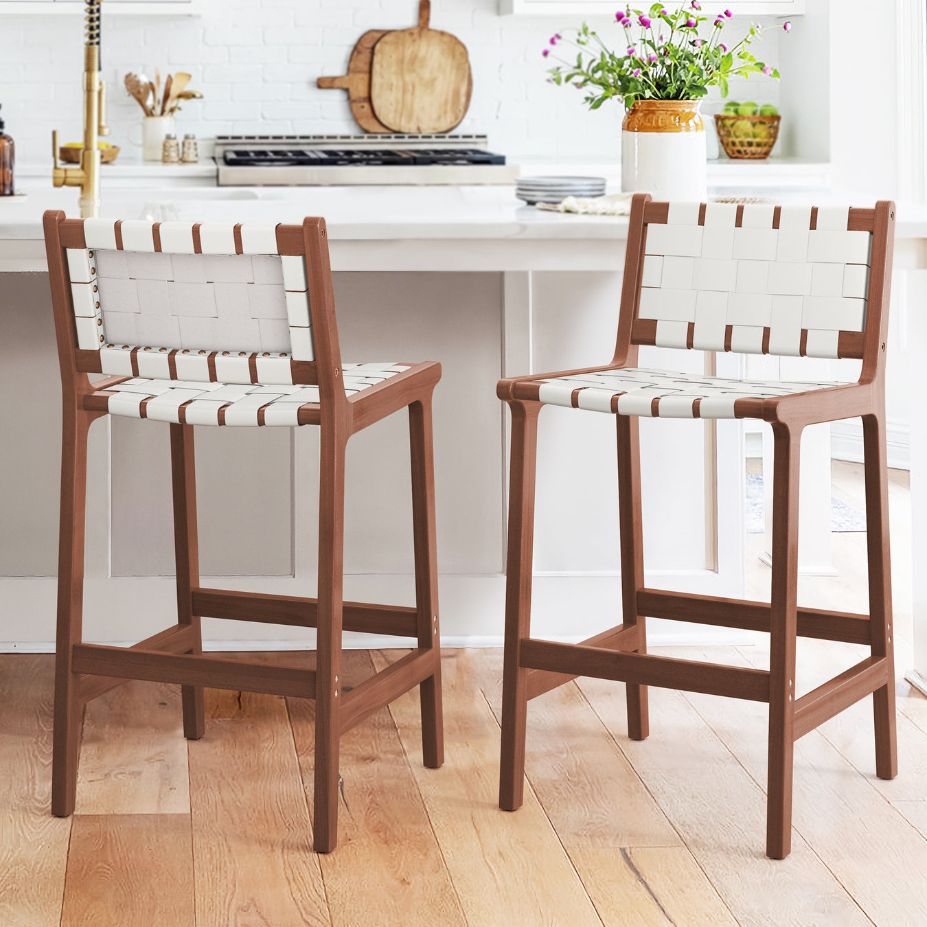 faux leather bar stools