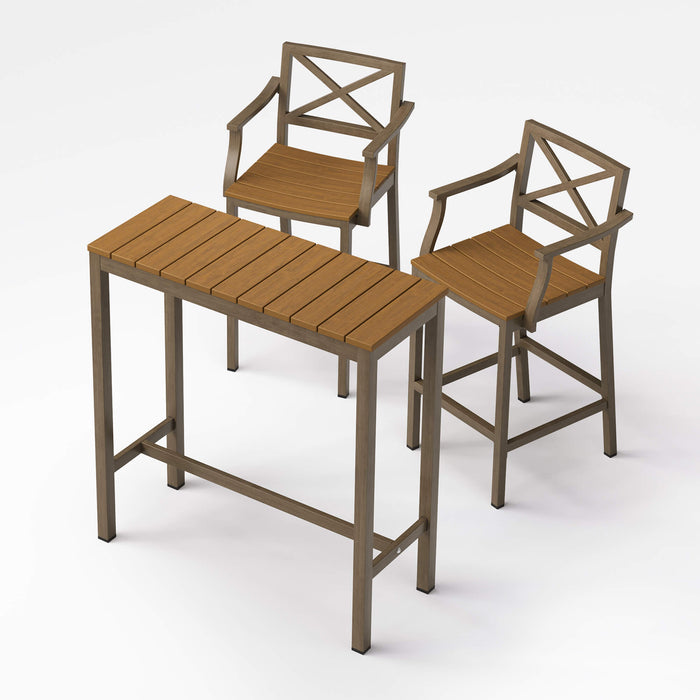 Fry Outdoor Bar Height Table and Chairs Set