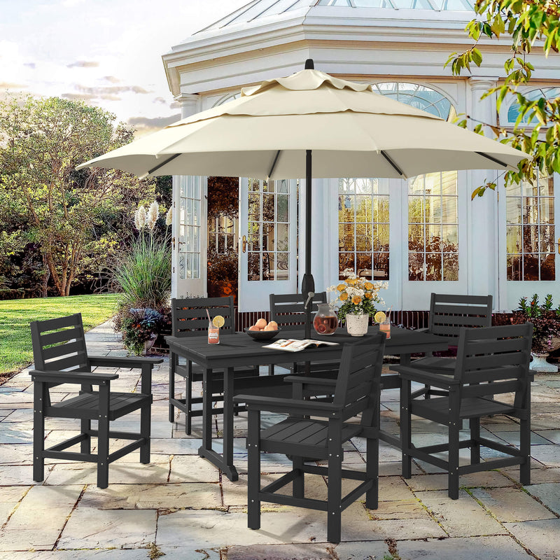 Coachella HDPS 4/6 Seats Outdoor Dining Table And Chairs Set