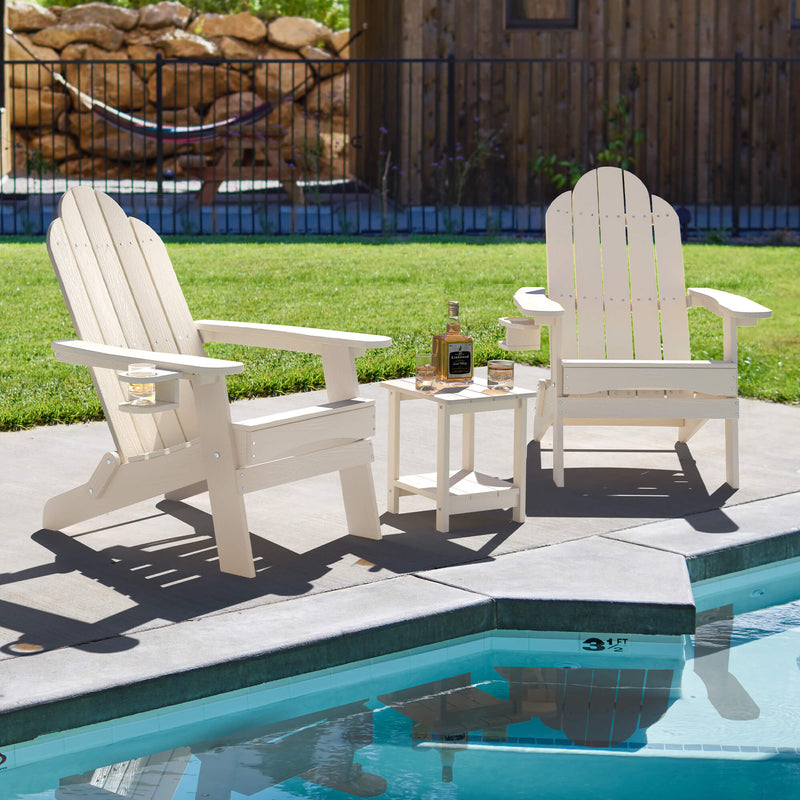 Miranda Foldable Adirondack Chairs with Cup Holders