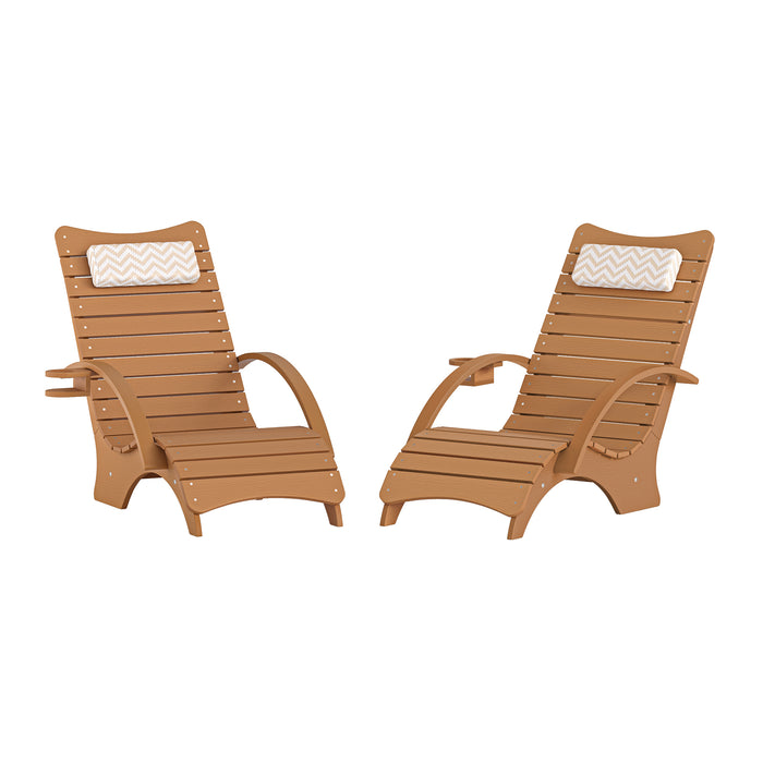 Michelle Ergonomic Patio Lounge Chair Set