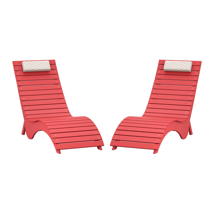 Sirena Patio Lounge Chair, Ergonomic S‑Curve, Weatherproof — HDPS Composite | LUE BONA