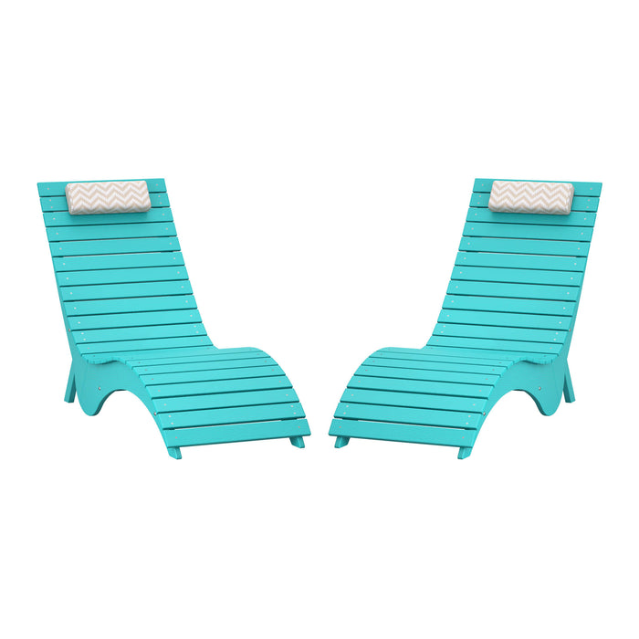 Sirena Patio Lounge Chair, Ergonomic S‑Curve, Weatherproof — HDPS Composite | LUE BONA