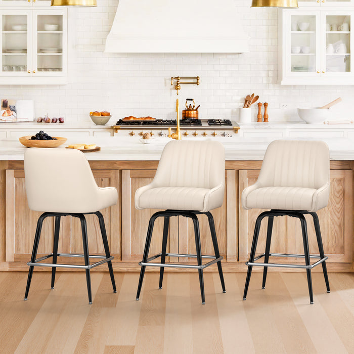 Woody Swivel Counter Stool