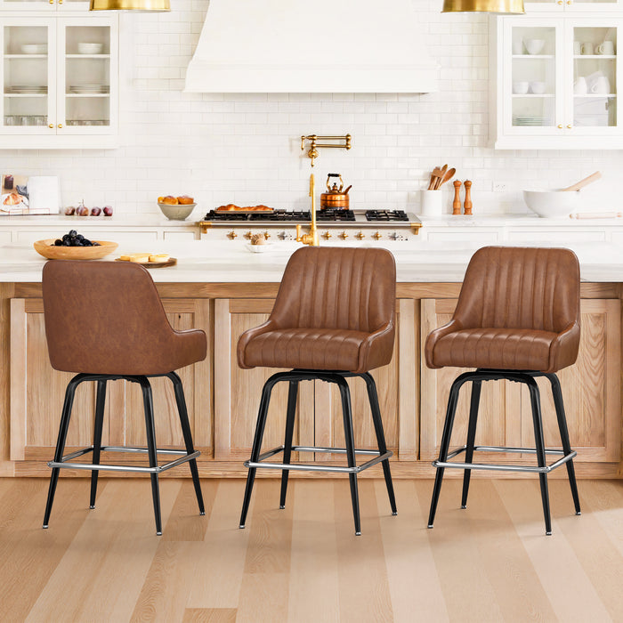 Woody Swivel Counter Stool