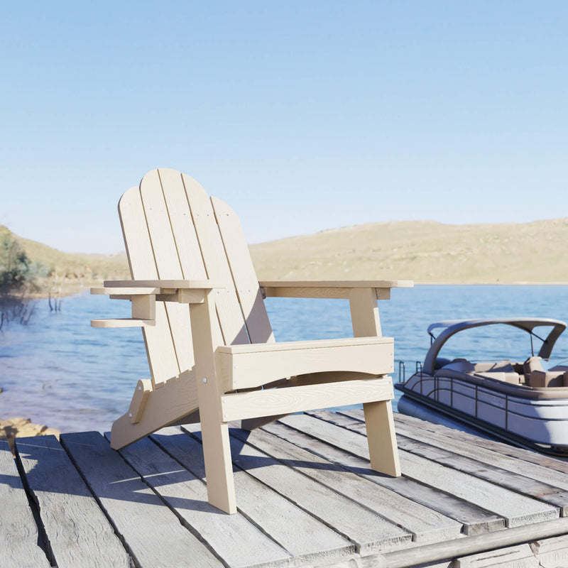 Miranda Foldable Adirondack Chairs with Cup Holders
