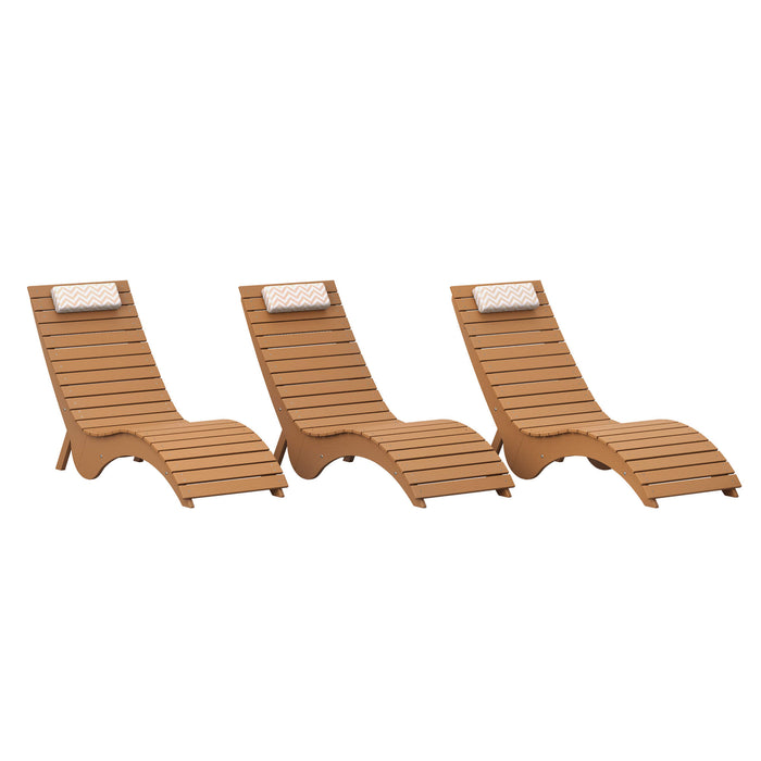 Sirena Patio Lounge Chair, Ergonomic S‑Curve, Weatherproof — HDPS Composite | LUE BONA